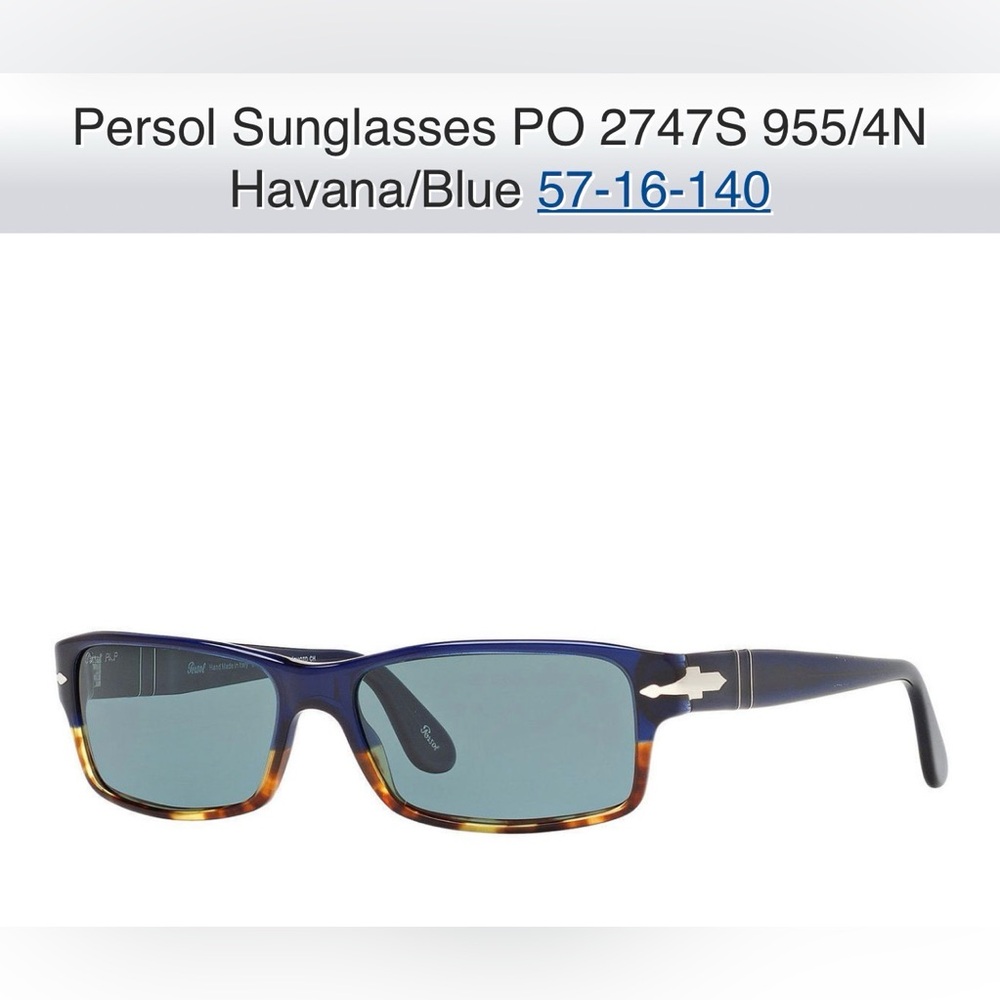 Persol Havana and Blue 2747S Batman Sunglasses